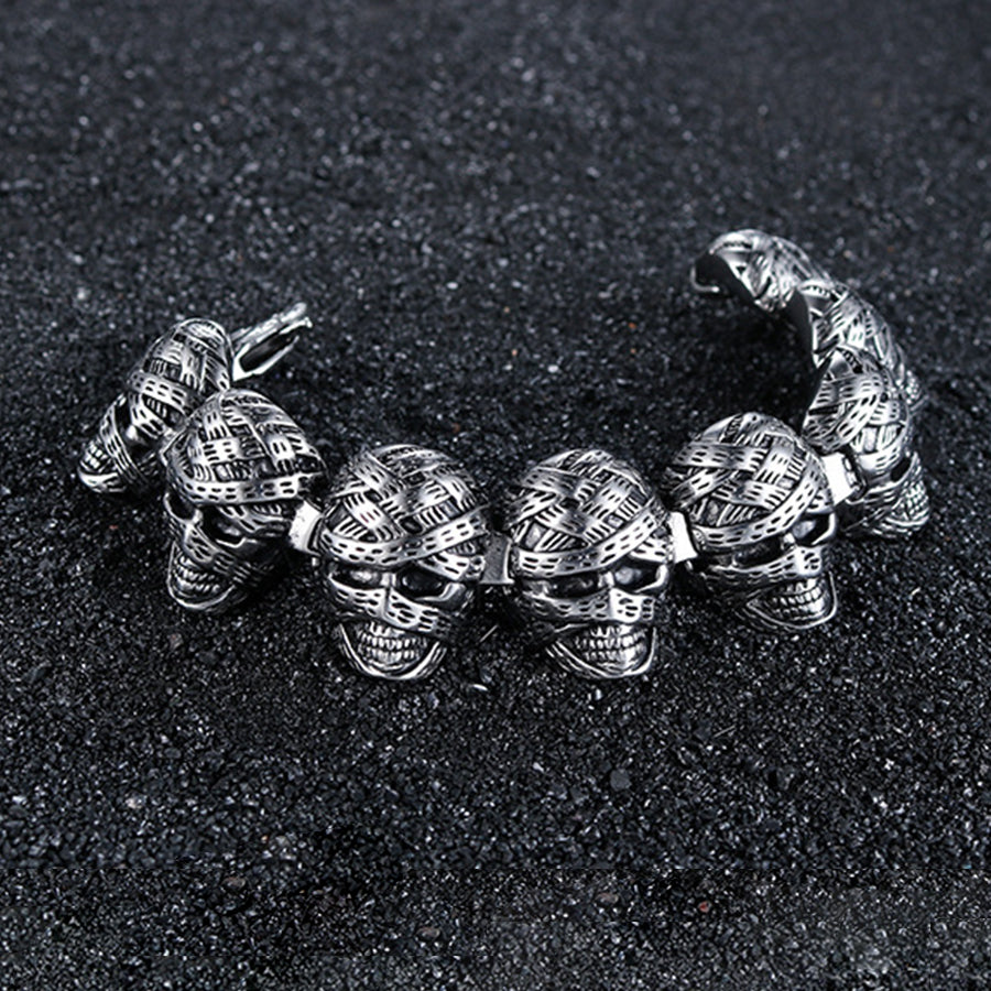 925 Silver Skull Decoration Bracelet