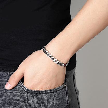 Black woven minimalist bracelet