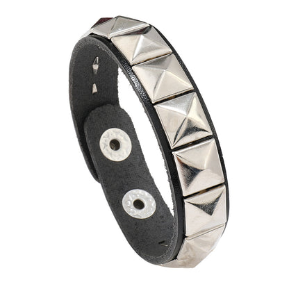Row Square Nail Men's Bracelet