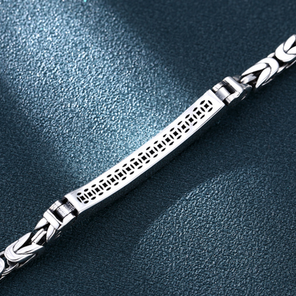 925 Silver Horseshoe Buckle Baracelet Men Male Thai Silver Retro Glossy Simplicity Baracelets Jewerly Gift