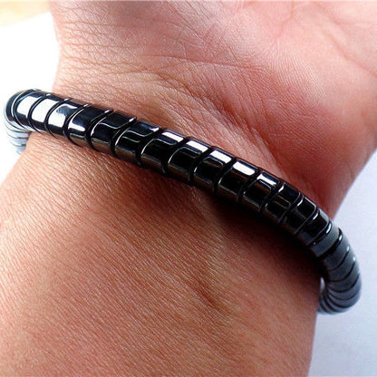Black Snake Bone Magnet Bracelet