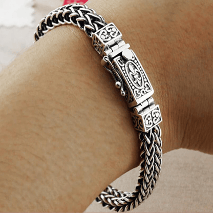 925 Silver men's vintage personality bracelet
