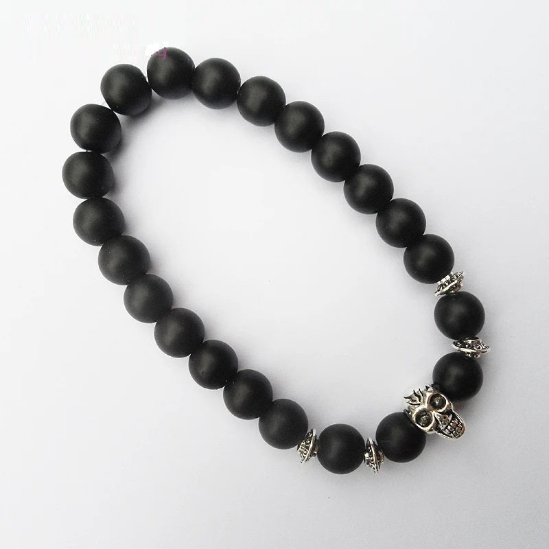 Retro Black Matte Matte Beads
