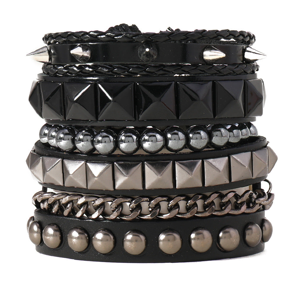 Multi Layer Punk Style Chain Bracelet