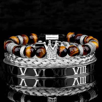 Royal Crown Stones Bracelet Set