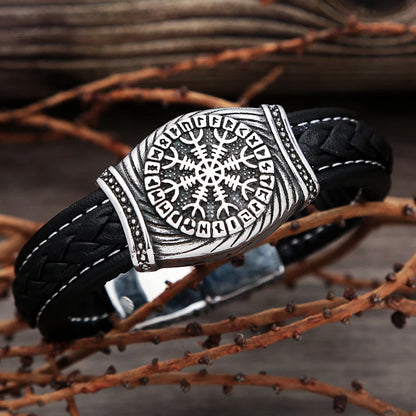 Viking Vegvisir Compass Bangle Valknut Bracelet