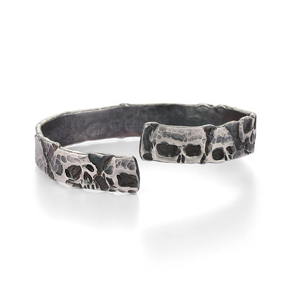 Night Ghosts Skeleton Bracelet For Men Retro  Opening Bracelet